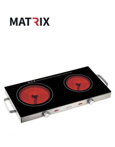 כירה חשמלית קרמית כפולה Matrix -  3200W