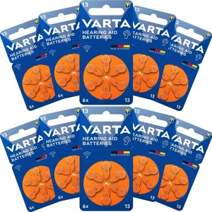 מארז 60 סוללות למכשיר שמיעה מידה 13 VARTA PR48