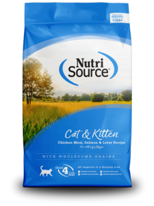 נוטרי סורס חתול בוגר וגור עוף סלמון וכבד | NutriSource Cat & Kittens Chicken Salmon & Liver For Cats