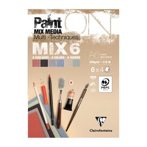בלוק ציור Paint On פיינט-און 24 דפים 250 גרם 6 גוונים A6