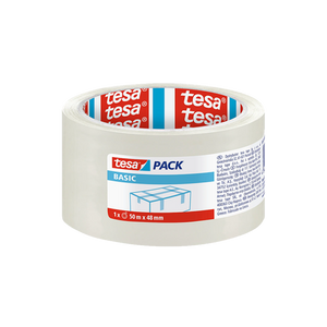 סרט אריזה פוליפרופילן Tesa 58572 שקוף / רוחב 48 מ"מ אורך 50 מטר