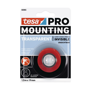 סרט דו צדדי שקוף 66965 Tesa PRO שקוף / רוחב 19 מ"מ, אורך 1.5 מטר
