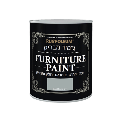 צבע לרהיטים בגימור מבריק Mineral Grey / 750 מ״ל