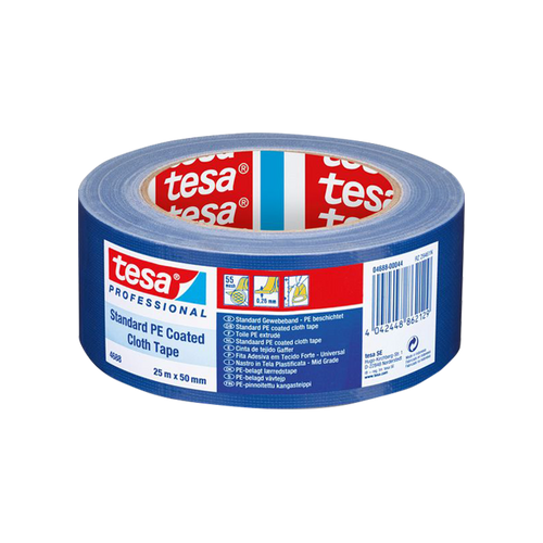 איזולירבנד חבלה איכותי בגוונים 4688 Tesa כחול / רוחב 50 מ