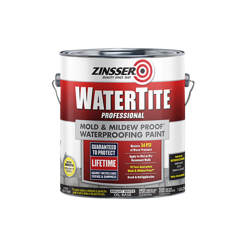 חומר איטום שלילי WATERTITE לקירות חיצוניים ופנימיים לבן בסיס שמן / 3.79 ליטר