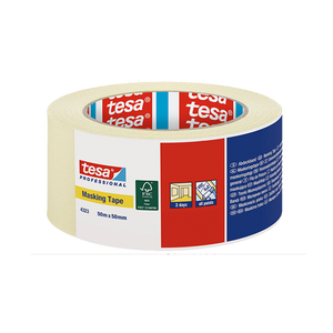 מסקינג טייפ מקצועי 4323 Tesa קרם / רוחב 50 מ"מ, אורך 50 מטר