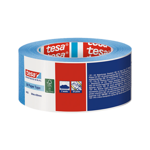 מסקינג טייפ מקצועי לצביעה בחוץ 4435 Tesa כחול / רוחב 50 מ"מ, אורך 50 מטר