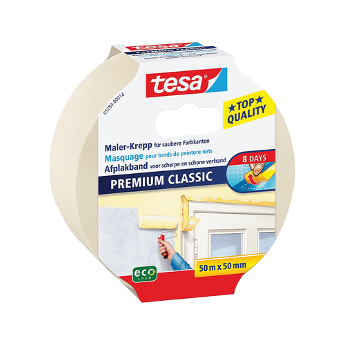 מסקינג טייפ קלאסי 5282 Tesa בז' / רוחב 30 מ