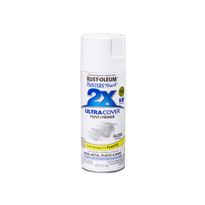 ספריי צבע 2X לבן מבריק / 340 גרם