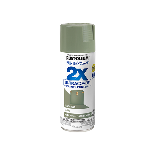 ספריי צבע 2X ירוק מרווה מבריק / 340 גרם
