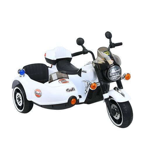 אופנוע ווספה חשמלי זוגי לילדים 12V עם סירת צד | אופנוע ממונע לילדים בעיצוב יוקרתי