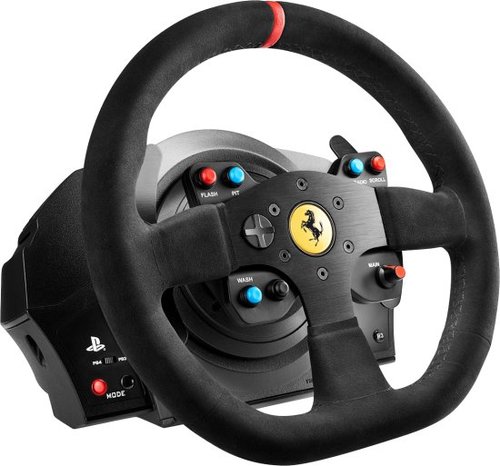 הגה מירוצים ודוושות Thrustmaster Ferrari T300 Alcantara Edition PS/PC