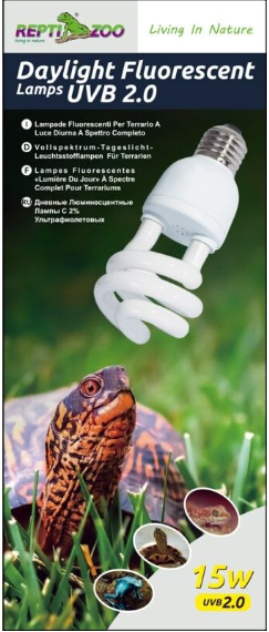 נורה UV דיילייט פלורסנט 2.0 טרופית 15 וואט לזוחלים