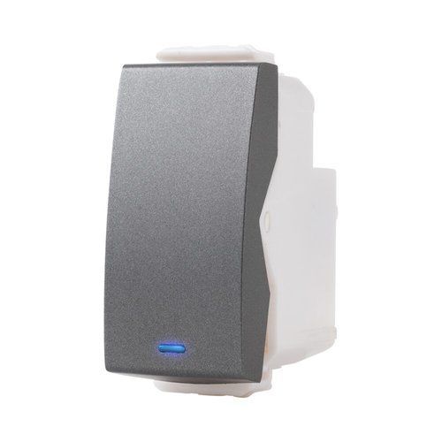  מפסק יחיד מואר לד כחול 1M גרפיט MATT ניסקו סוויץ' 
