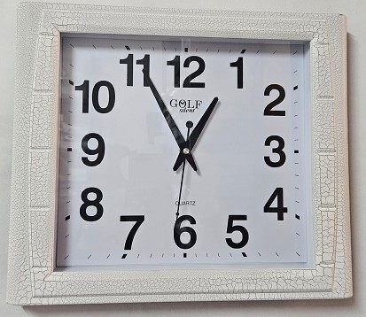 שעון קיר מלבני 