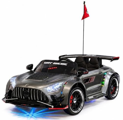 מכונית מרצדס ספורט GTR דריפט 24V לילדים בעיצוב יוקרתי - אפור מטאלי