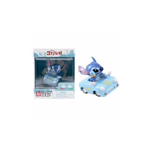 YuMe Disney Stitch Zoom Hero Series Pull and Drop Figure Car — יו-מי דיסני סטיץ' Zoom Hero סדרת רכב משיכה והפלה