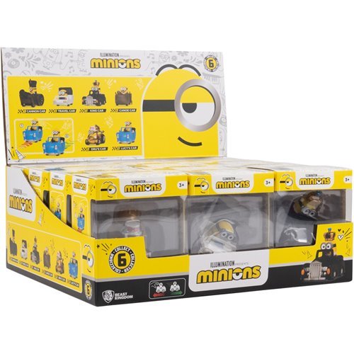 YuMe Despicable Me Minions Figure Car Blind Box — יו-מי מיניונים גרוּ סדרת רכב קופסת הפתעה