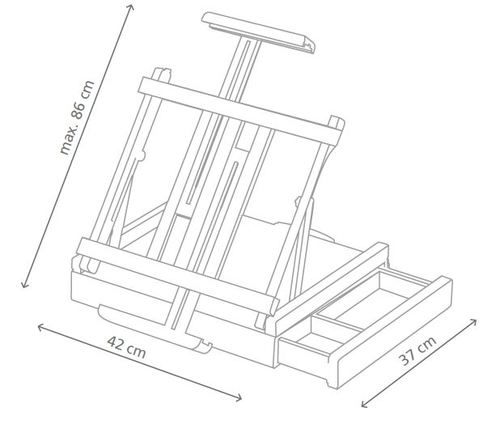 כן ציור שולחני מתקפל TRAVEL Deluxe Table Easel