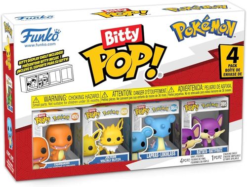 Funko Pop Bitty Pop Pokémon 4 Pack with Display — פאנקו פופ ביטי פופ פוקימון מארז 4 עם מעמד תצוגה