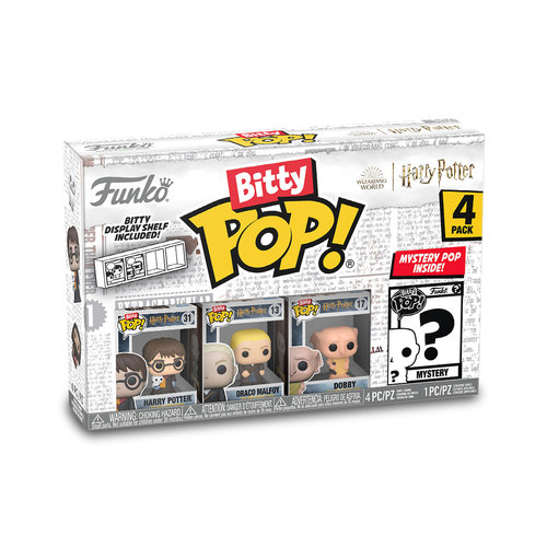 Funko Pop Bitty Pop Harry Potter 4 Pack with Display — פאנקו פופ ביטי פופ הארי פוטר מארז 4 עם מעמד תצוגה