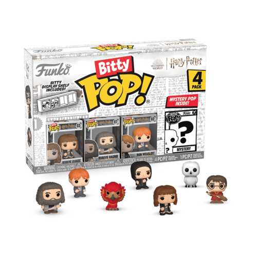 Funko Pop Bitty Pop Harry Potter 4 Pack with Display — פאנקו פופ ביטי פופ הארי פוטר מארז 4 עם מעמד תצוגה