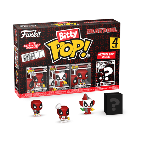 Funko Bitty POP Deadpool 4 Pack with Mystery Figure | פאנקו דדפול מארז 4