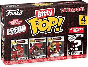 Funko Bitty POP Deadpool 4 Pack with Mystery Figure | פאנקו דדפול מארז 4