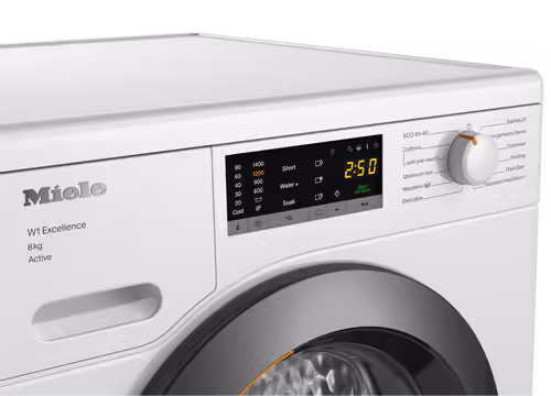 פאנל ההפעלה הדיגיטלי EasyControl של Miele עם בורר התכניות.
