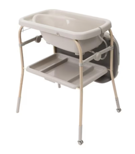 אמבטיה עם משטח החתלה מתקפל Soft Bubble חום Chicco