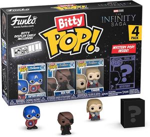 Funko Bitty Pop Marvel The Infinity Saga 4 Pack with Display — פאנקו ביטי פופ מארוול The Infinity Saga מארז 4 עם מעמד תצוגה