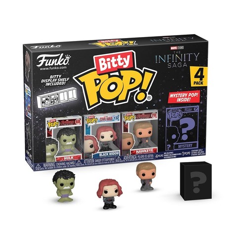 Funko Bitty Pop Marvel The Infinity Saga 4 Pack with Display — פאנקו ביטי פופ מארוול The Infinity Saga מארז 4 עם מעמד תצוגה