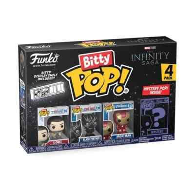Funko Bitty Pop Marvel The Infinity Saga 4 Pack with Display — פאנקו ביטי פופ מארוול The Infinity Saga מארז 4 עם מעמד תצוגה