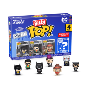 Funko Bitty Pop DC Comics 4 Pack with Display — פאנקו ביטי פופ DC קומיקס מארז 4 עם מעמד תצוגה