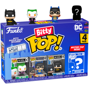 Funko Bitty Pop DC Comics 4 Pack with Display — פאנקו ביטי פופ DC קומיקס מארז 4 עם מעמד תצוגה
