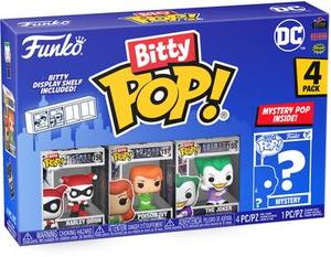 Funko Bitty Pop DC Comics 4 Pack with Display — פאנקו ביטי פופ DC קומיקס מארז 4 עם מעמד תצוגה