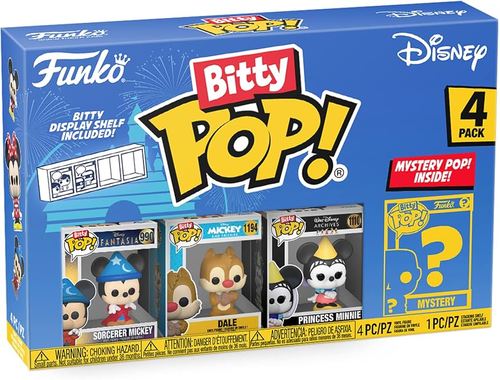 Funko Bitty Pop Disney 4 Pack with Display — פאנקו ביטי פופ דיסני מארז 4 עם מעמד תצוגה