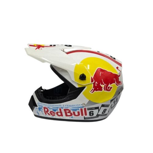 קסדה מלאה FULLFACE צבע רד בול לבן REDBULL