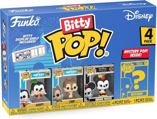 Funko Bitty Pop Disney 4 Pack with Display — פאנקו ביטי פופ דיסני מארז 4 עם מעמד תצוגה