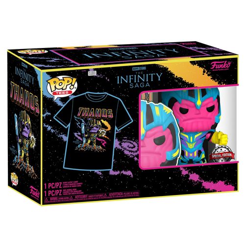 Funko Pop Marvel The Infinity Saga Thanos #909 With T-Shirt — פאנקו פופ מארוול The Infinity Saga תאנוס #909 עם חולצה