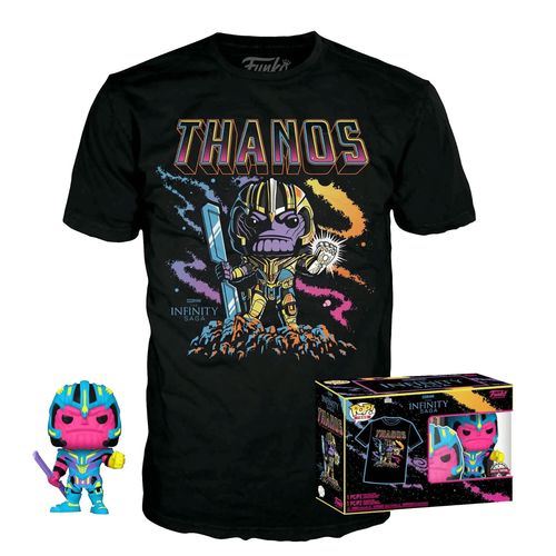 Funko Pop Marvel The Infinity Saga Thanos #909 With T-Shirt — פאנקו פופ מארוול The Infinity Saga תאנוס #909 עם חולצה