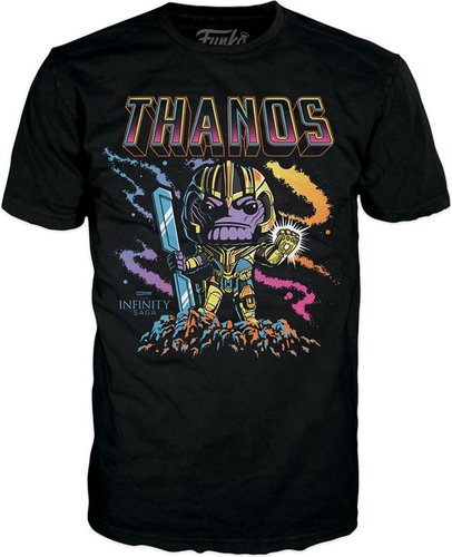 Funko Pop Marvel The Infinity Saga Thanos #909 With T-Shirt — פאנקו פופ מארוול The Infinity Saga תאנוס #909 עם חולצה