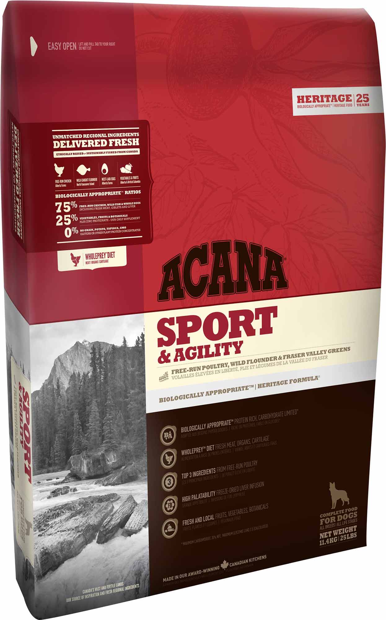 אקנה לכלבים בעלי צרכים אנרגטים גבוהים | Acana Sport & Agility