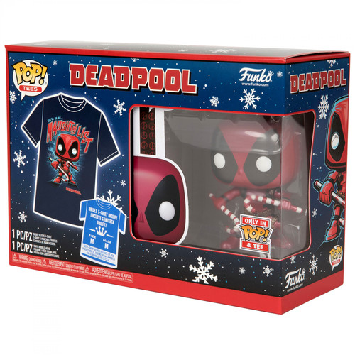 Funko Pop Marvel Holiday Deadpool #400 With T-Shirt — פאנקו פופ מארוול דדפול חגיגי #400 עם חולצה