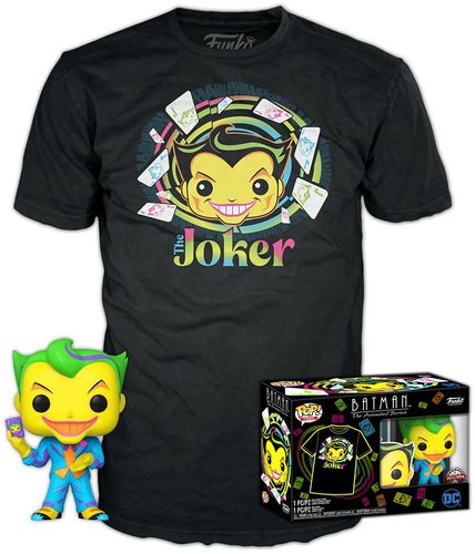 Funko Pop Batman The Joker #370 With T-Shirt — פאנקו פופ באטמן הג’וקר #370 עם חולצה
