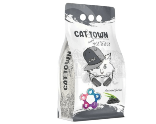 CAT TOWN חול מתגבש לחתול עם פחם פעיל 10 L