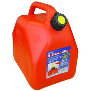 מיכל דלק 20 ליטר פלסטיק +משפך גמיש Roher Tools