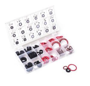 מארז 141 יח' אטמים משולב גומי פיבר וקלינגרית ROHER Roher Tools