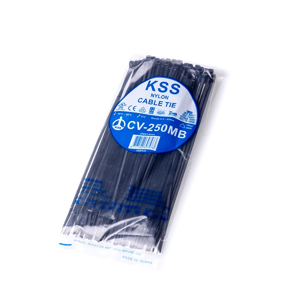מארז 100 אזיקונים 250X3.6 מ"מ שחורים