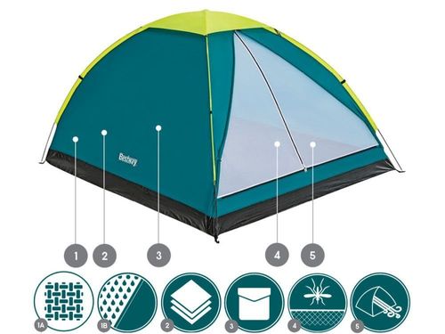 אוהל קמפינג הקמה מהירה ל-4 אנשים Pavillo Wander Dome דגם 68143